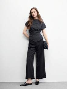 CUCCOO BIZCHIC 女款時尚黑色粗跟坡跟鞋 四季款 封趾涼鞋 粗跟封趾拖鞋 春秋穿著 適合度假與節慶 - 黑色 - 查看 3