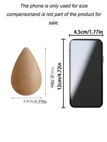 1pc/2/4pcs Creative Wooden Hook, Water Drop Wall Hook, Wooden Wall-Mounted Coat Hook For Bedroom, No Need To Drill Holes - Multicolor - View 4
