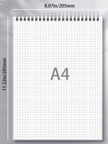 1 buah Buku Catatan Berpetak A5/B5/A4, Jilid Spiral, Sampul PP Keras, Pola Petak Minimalis, Alat Tulis Penting untuk Kembali ke Sekolah, Hadiah Pesta Halloween & Natal, Perlengkapan Sekolah - Putih - View 14