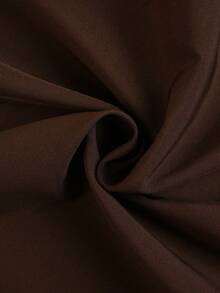 GlowEve CURVE Gaun Lengan Panjang Polos Elegan Ukuran Plus untuk Komuter - Coffee Brown - View 3
