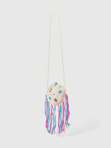 ROMWE Kawaii Casual Vacation Diagonal Shoulder Bag - Beige - View 2