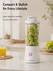 Teckwe Portable Blender Cup, USB Rechargeable Personal Mini Blender, 450ml Electric Juicer For Shakes Smoothies, Wireless Small Blender For Travel Gym Office Home Outdoor Use - multicolor - View 4
