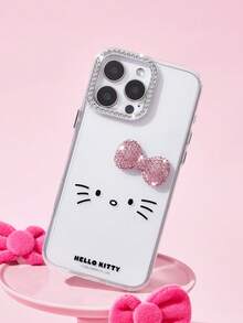 HELLO KITTY AND FRIENDS | SHEIN 卡通圖案透明鑽飾手機殼 防摔保護 11-17 手機殼 - 彩色 - 查看 1