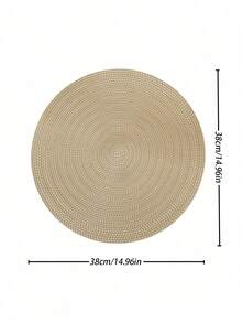 Hotel/Restaurant Round Placemats, PVC Non-Slip Waterproof Table Mats, Gold/Silver Heat Insulation Coasters, Washable, Protect Surface, Suitable For Wedding, Christmas, Party, Home Kitchen Dining Decor - Multicolor - View 5