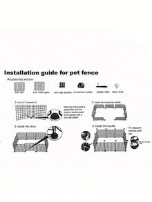 小型寵物圍欄 狗隔離網 小型與中型狗籠自由組合 居家室內兔子圍欄 陽台小貓圍欄 - 彩色 - 查看 10
