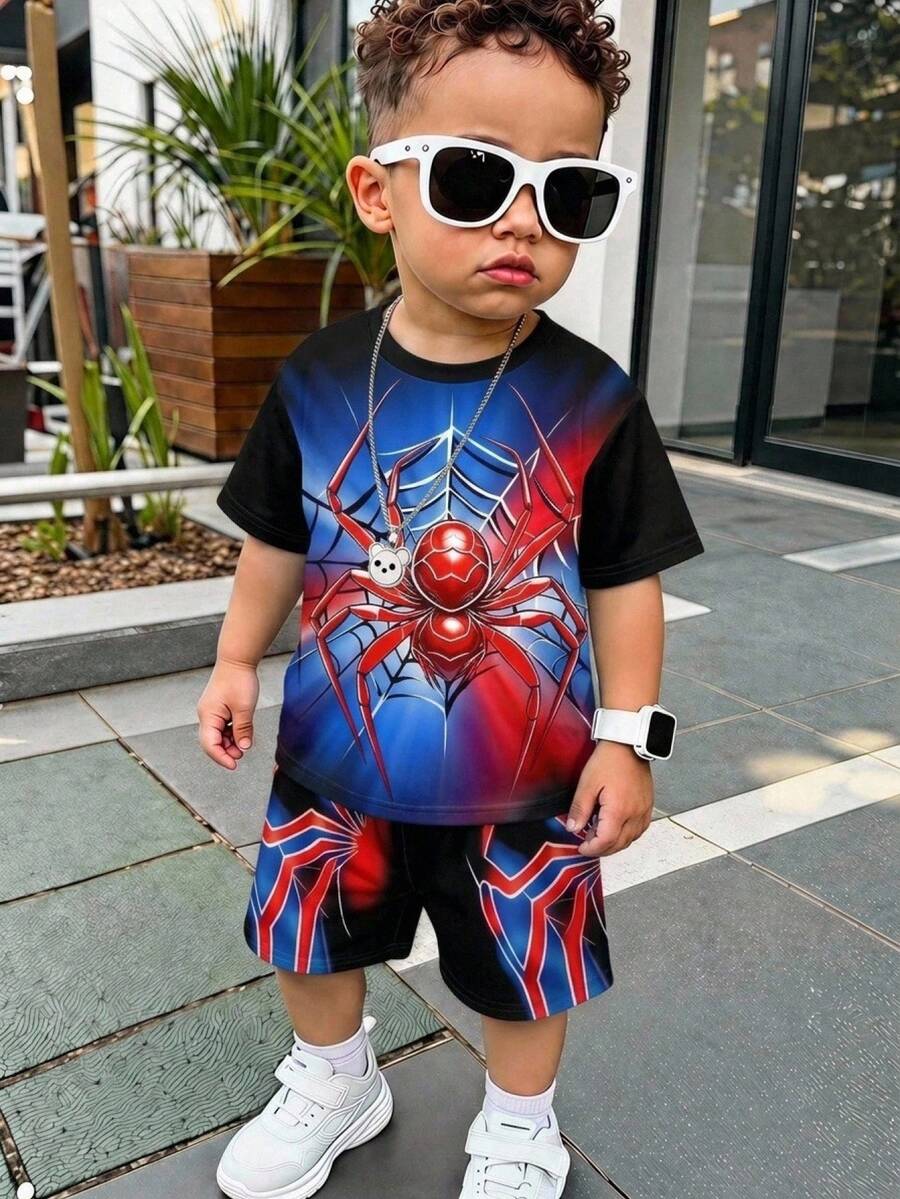 Kaos Anak Laki-Laki Lengan Pendek Kasual Minimalis Cocok untuk Musim Panas - MultiWarna - View 1