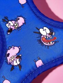 COURAGE THE COWARDLY DOG X SHEIN 趣味卡通寵物胸背帶散步配件，項圈與便便袋收納袋可單獨購買，多尺寸適用貓狗，輕量化日常戶外出行裝備 - 深藍色 - 查看 7
