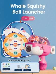 Whale-Shaped Sticky Ball Gun Toy, Target Ball Game, Children'S Multiplayer Shooting Competition, Parent-Child Interaction, Shooting Toy For Boys - Multicolor - View 14