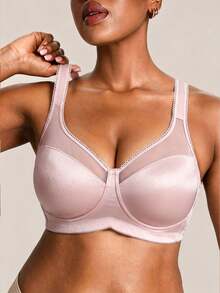 Barelissa Plus Size Wireless Bra, 1pc - Pink - View 3