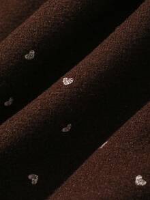 DAZY Infant (Girl) Polka Dot Korean Style Long Sleeve Ruffle Trim Top Toddler Fall - Coffee Brown - View 8
