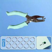 1個 3mm/6mm 圓孔打孔器，便攜式迷你打孔器，適用於紙張與卡片，手動打孔工具，適用於活頁裝訂，返校必備 - 打孔器 - 查看 25
