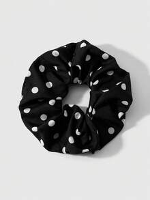 ROMWE Anime 4Pcs Fashionable Retro Versatile Multi-Color Love Polka Dot Large Intestine Ring Ponytail Ring, Combination Set, Daily Wear By Sisters - Multicolor-65 - View 9