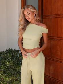 Summer Sherwood Women Two Pieces Outfits For Daily Wear Elegant Summer - Green - View 1