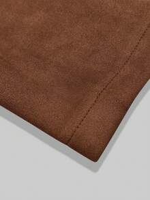 Balvessa Women's Short Suede Jacket With Stand Collar, Premium Style For Spring And Autumn - Brown - View 8