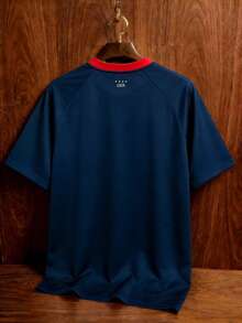 Manfinity Gritte Field Men's Colorblock Print Short Sleeve Football Jersey - Multicolor - View 2