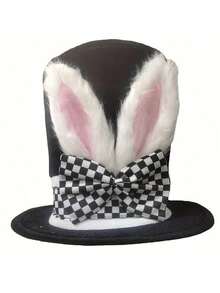 1PC Velvet Rabbit Ear Top Hat, Easter Bunny Hat, Easter Party Decoration, Carnival Headwear, Magic Hat, Stage Performance Hat - multicolor - View 3