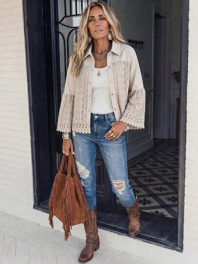 LanaWest Women's Solid Color Single-Breasted Casual Versatile Everyday Cardigan