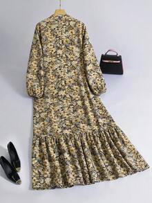 Al Najma Women's Floral Print Arabian Dress - Multicolor - View 2