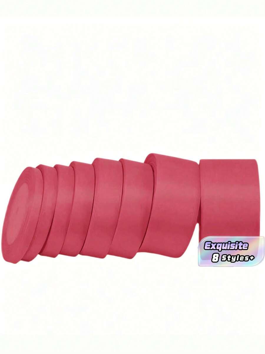 1 Roll Of Polyester Satin Ribbon - Gift Box, Candy Box, Cake Box, Fresh Flower Decoration Ribbon (Machine Dyed With Slight Color Difference) - Watermelon red - View 1
