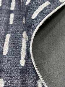 Digital Print Non-Slip Washable Runner Rug/Area Rug, Living Room Rug, Modern Design, Modern, Scandinavian, Bohemian And Classic Style, 100% Polyester, Made In Turkey - Dark Grey - View 2