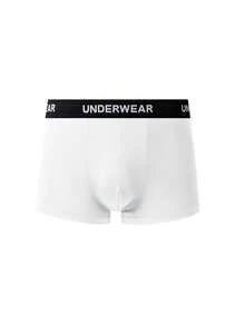 Provexi Provexi 11pcs/Set Men's Solid Color Boxer Briefs With Letter Waistband - Multicolor - View 6