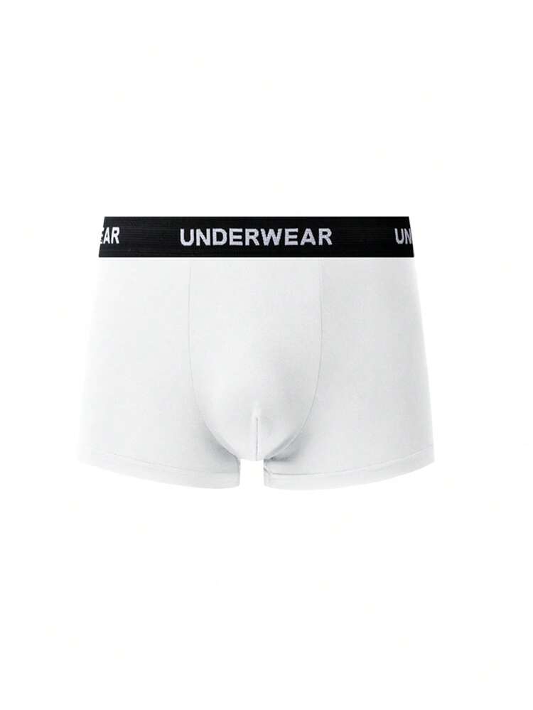 Provexi Provexi 11pcs/Set Men's Solid Color Boxer Briefs With Letter Waistband - Multicolor - View 6