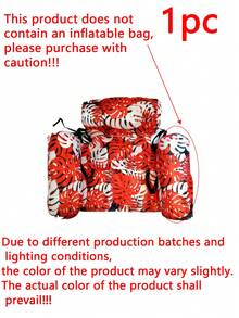 Tropical Leaf Print Inflatable Pool Floating Lounge Chair, Adult Water Hammock Float With Headrest & Armrests, Ideal For Summer Pool Parties, Beach And Lake Relaxation - Model - View 9
