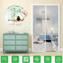 Magnetic Mesh Screen Door With Easy To Clean Soft Mesh, Breathable And Effective Mosquito Repellent, Ideal For Indoor/Outdoor Use, Mosquito Net - multicolor - View 7