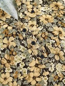 Al Najma Women's Floral Print Arabian Dress - Multicolor - View 4