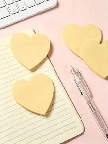 1/5/10/20pcs Heart-Shaped Stickers (100 Sheets Per Book), Compatible With Convenient Self-Adhesive Notepads, Notebooks And Journals, Ideal Stationery Accessories For Office And Study Use - A Must-Have Item For The Back-To-School Season. - multicolor - View 8