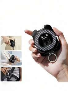 Teckwe 1 Piece 360 Degree Rotating Foldable Double Sided Magnetic Retractable Clip Portable Phone Holder Stand For Car Desktop Airplane High Speed Rail Travel(Features A Magnetic Suction Ring; The Phone's Magnetic Suction Function Is Not Required For Use). - Multicolor - View 3
