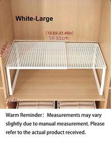 Expandable Wardrobe Organizer Rack - Space-Saving Vertical Storage Rack With Adjustable Height, Suitable For Clothes, Shoes, And Cabinets - Easy To Install, For Wardrobe Organization, Home Organization, Simple Design, Sturdy Structure, Home Storage - Multicolor - View 10
