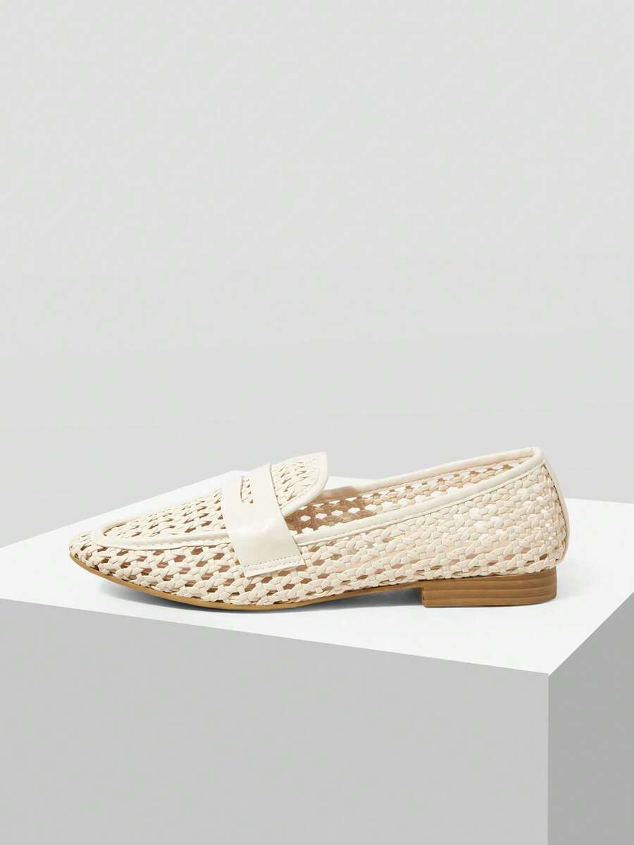 MOTF WOMEN'S CASUAL SLIP-ON FLAT ATHLETIC SNEAKERS VALENTINE'S DAY SPRING SHOES - Light apricot. - View 2