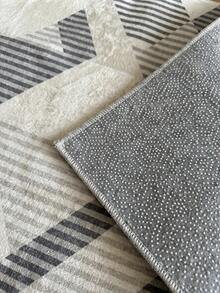 Digital Print Non-Slip Washable Runner Rug/Area Rug, Living Room Rug, Modern Design, Modern, Scandinavian, Bohemian And Classic Style, 100% Polyester, Made In Turkey - Grey - View 5