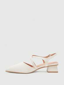 CUCCOO BIZCHIC Damen-Mode High-Heel-Schuhe, Schnürschuhe mit niedrigem Absatz aus PU, elegant, für alle Jahreszeiten, Pendeln, Urlaub, Büro, Outdoor, Alltag - Chantilly - Übersicht 4