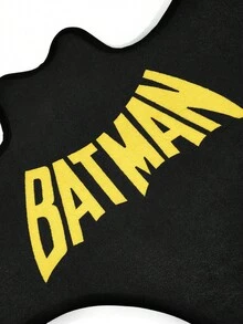 BATMAN X SHEIN 1件裝蝙蝠造型裝飾地毯，臥室裝飾地毯，浴室地毯，毛絨材質，防滑底面，多種尺寸可選 - 蝙蝠俠黑金 - 查看 6