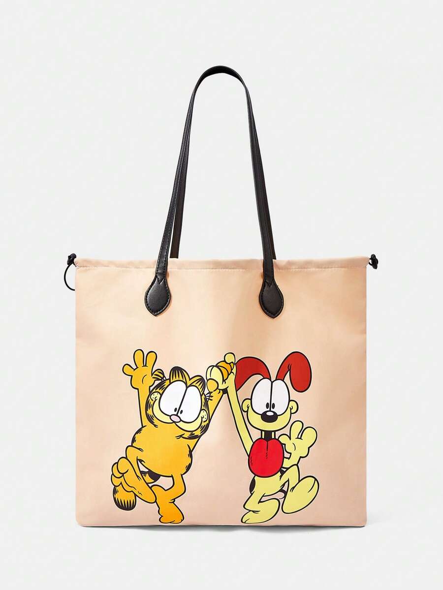 GARFIELD | SHEIN 女款卡通印花圖案便利手提包 - 貓-4 - 查看 1