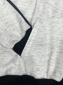 Resyla Sweatshirt Lengan Panjang Kasual Wanita dengan Tudung dan Motif Blok Warna untuk Sehari-hari - MultiWarna - View 5