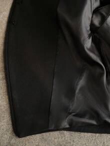 Aveloria Modichic Black Court Style Short Stand Collar Jacket Military Style Elegant Frog Button Swallowtail Waist-Cinching Blazer Women's Slim Fit Spring/Autumn Dinner - Black - View 8
