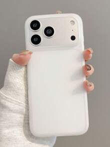 1PC Resistant Fingerprint Proof Non Slip Durable Flexible Solid Color Phone Case Cover For Home Office Travel Outdoor Daily Use Protective Accessory - Multicolor - View 4