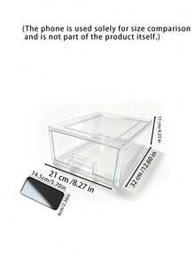 1pc Pull-Out Transparent Storage Box For Fridge To Organize Fruits, Vegetables, And Drinks, Keeps Kitchen Fresh Without Mixing Flavors - Clear - View 3