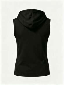 Acti Log Men's Letter Print Colorblock Hooded Sports Tank Top - Multicolor - View 2