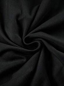 INAWLY Women's Solid Color Button Up Spaghetti Strap Black Camisole Top, Simple Design - Black - View 6