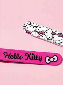 HELLO KITTY AND FRIENDS | SHEIN 卡通貓咪印花鑷子套組，2件組不鏽鋼精密鑷子套件，斜尖與尖頭設計，可愛粉色與白色外觀，適用於修眉與拔毛 - 彩色 - 查看 6