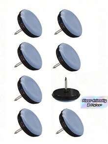 8 Pcs Furniture Sliders, Heavy Duty Chair Glides For Wood Floor, Easy Move & Floor Protection - Dusty Blue - View 1