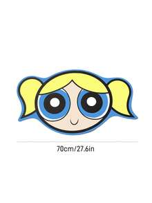 THE POWERPUFF GIRLS X SHEIN 1pc PPG Bubbles Bathroom Mat, Super Absorbent Material, For Bathroom And Toilet - Yellow - View 3