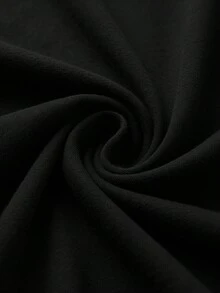 SHEIN Clasi 女款素色百褶休閒日常夏季洋裝 - 黑色 - 查看 9