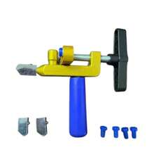 2-In-1 Manual Glass & Tile Cutter With Rhinestone Wheel Roller - DIY And Construction Precision Cutting Tool, Adjustable Metal Base & Clamp, Lightweight Portable Design (Sturdy Frame + Blue Screws), Ergonomic Handle, Structure - multicolor - View 6