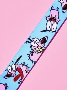 COURAGE THE COWARDLY DOG X SHEIN 趣味卡通寵物胸背帶散步配件，項圈與便便袋收納袋可單獨購買，多尺寸適用貓狗，輕量化日常戶外出行裝備 - 天藍色 - 查看 7