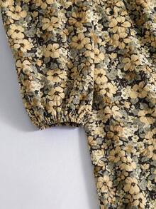 Al Najma Women's Floral Print Arabian Dress - Multicolor - View 6